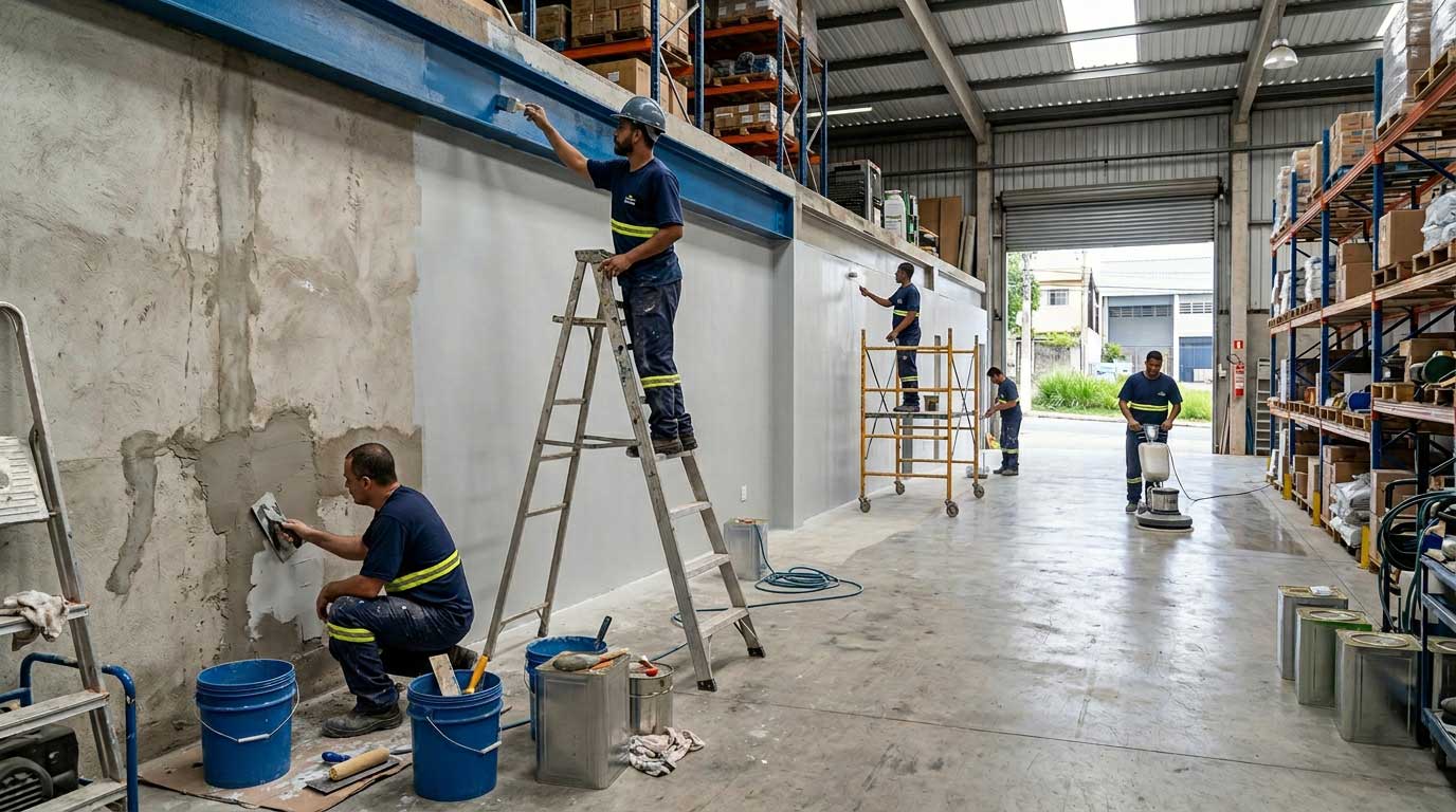 Reformas em galpões e comércios